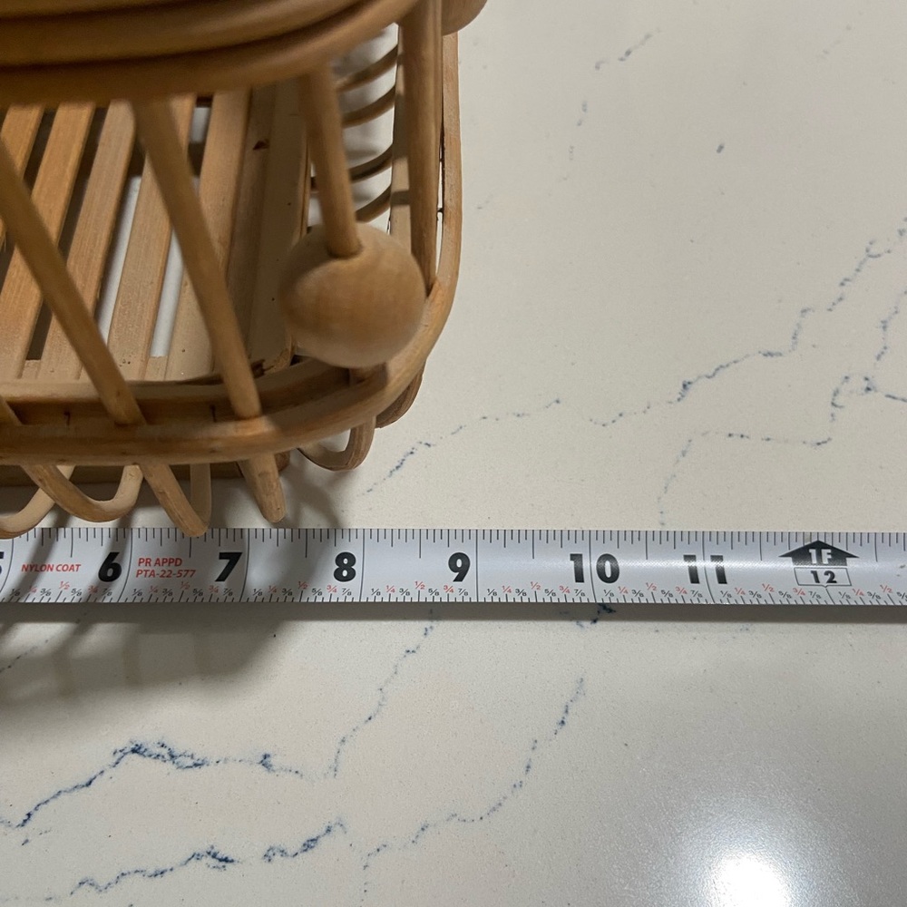 Sur La Table unique Wooden Basket with Handle - Picture 6 of 6